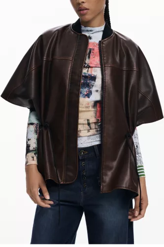 DESIGUAL NŐI BARNA PONCHO