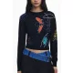 DESIGUAL NŐI FEKETE PULÓVER