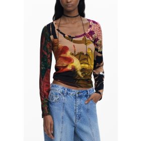 DESIGUAL NŐI HOSSZÚ UJJÚ PÓLÓ, BARNA