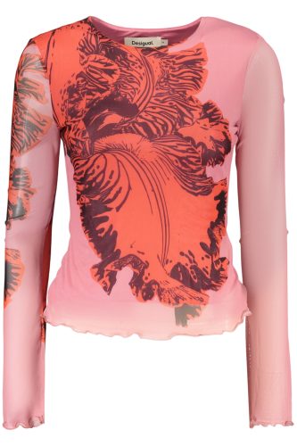 DESIGUAL NŐI RÓZSASZÍN HOSSZÚ UJJÚ PÓLÓ