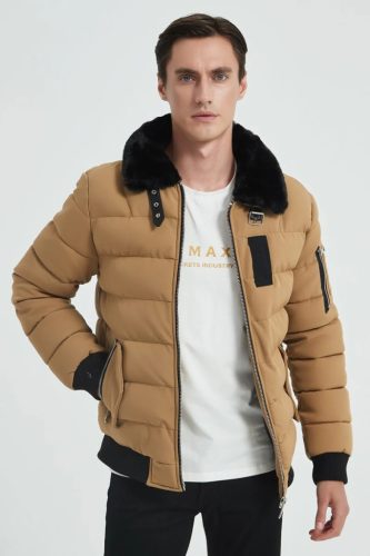 MAXX DIVATOS FÉRFI KABÁT VILÁGOSBARNA