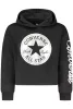 Converse lányka cipzáras kapucnis pulóver, fekete