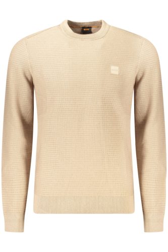 HUGO BOSS FÉRFI BÉZS PULÓVER