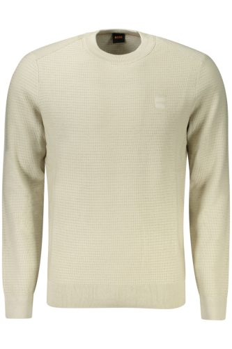 HUGO BOSS FÉRFI BÉZS PULÓVER