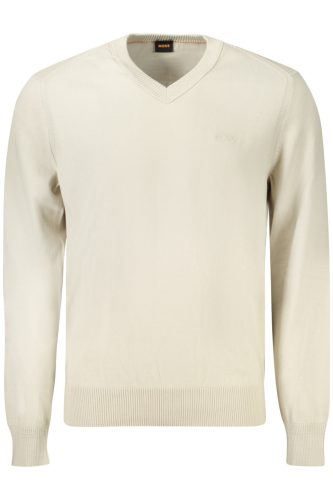 HUGO BOSS FÉRFI BÉZS PULÓVER