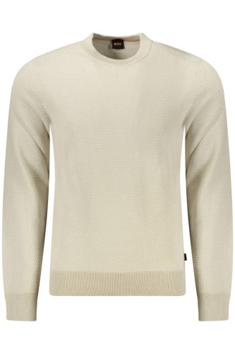 HUGO BOSS FÉRFI BÉZS PULÓVER