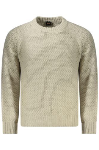 HUGO BOSS FÉRFI BÉZS PULÓVER