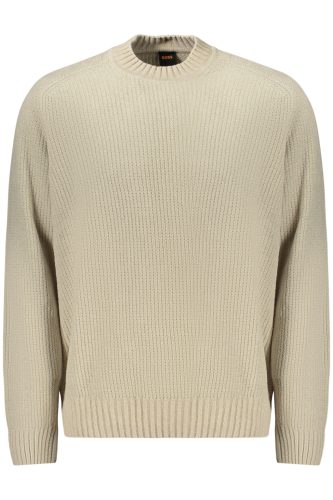 HUGO BOSS FÉRFI BÉZS PULÓVER