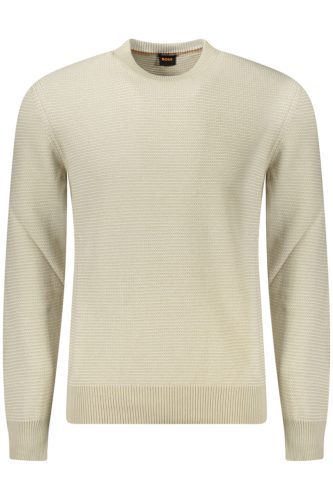HUGO BOSS FÉRFI BÉZS PULÓVER