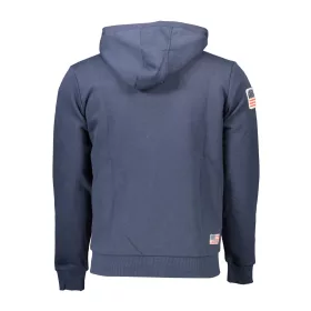 US POLO ASSN. FÉRFI KÉK CIPZÁROS PULÓVER