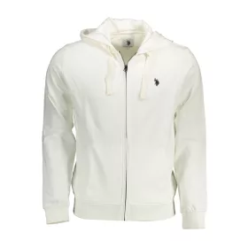 US POLO ASSN. FÉRFI FEHÉR CIPZÁROS PULÓVER