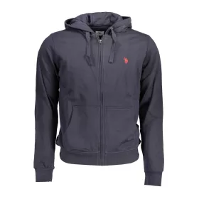 US POLO ASSN. FÉRFI KÉK CIPZÁROS PULÓVER