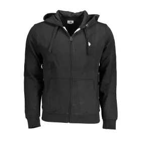 US POLO ASSN. FÉRFI FEKETE CIPZÁROS PULÓVER