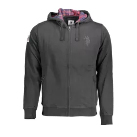 US POLO ASSN. FÉRFI FEKETE CIPZÁROS PULÓVER