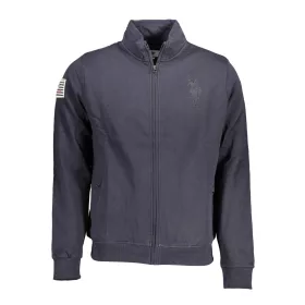 US POLO ASSN. FÉRFI KÉK CIPZÁROS PULÓVER