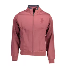US POLO ASSN. FÉRFI LILA CIPZÁRAS PULÓVER