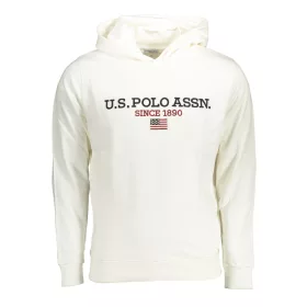 US POLO ASSN. FÉRFI FEHÉR CIPZÁROS PULÓVER