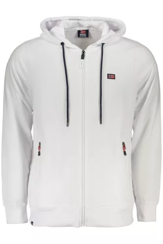 NORVÉGIA 1963 FÉRFI FEHÉR CIPZÁROS PULÓVER