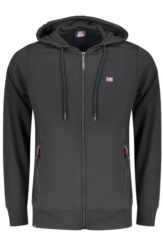 NORWAY 1963 FÉRFI FEKETE CIPZÁROS PULÓVER