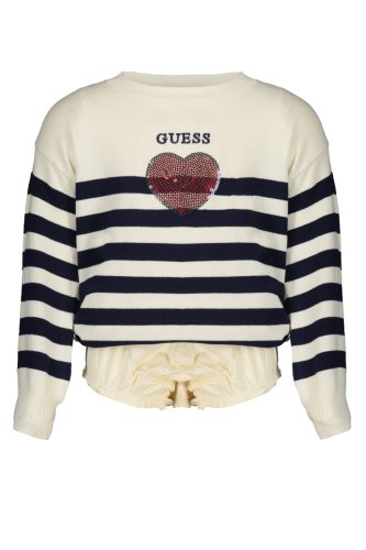 GUESS JEANS FEHÉR LÁNY PULÓVER