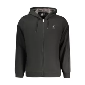 US GRAND FÉRFI FEKETE CIPZÁROS PULÓVER