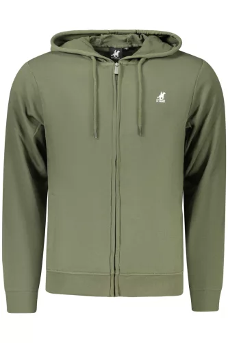 US GRAND ZÖLD CIPZÁROS FÉRFI PULÓVER