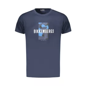 BIKKEMBERGS FÉRFI RÖVID UJJÚ PÓLÓ, KÉK