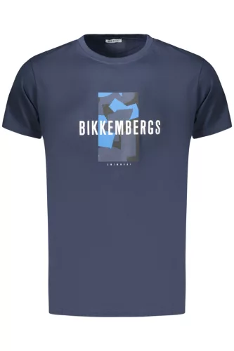 BIKKEMBERGS FÉRFI RÖVID UJJÚ PÓLÓ, KÉK