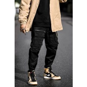 BM1727_1 BLACK férfi nadrág