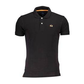 LA MARTINA FÉRFI FEKETE RÖVID UJJÚ PÓLÓ