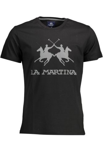 LA MARTINA FÉRFI RÖVID UJJÚ PÓLÓ FEKETE