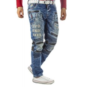 CIPO&BAXX FÉRFI REGULAR FIT FARMERNADRÁG CD637 BLUE