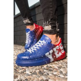 CHEKICH-254.441  BLUE/RED (YES) DIVATOS FÉRFI CIPŐ