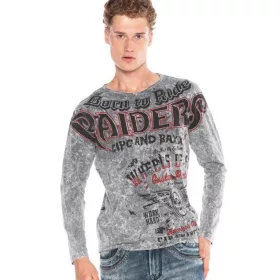 CIPO & BAXX HOSSZÚ UJJÚ FÉRFI PÓLÓ CL400ANTHRACITE