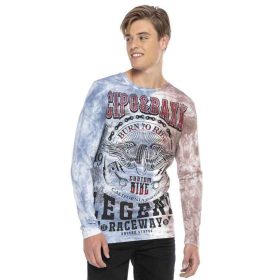 CIPO&BAXX FÉRFI HOSSZÚ UJJÚ PÓLÓ CL410 BROWN-BLUE CIPO&BAXX FÉRFI HOSSZÚ UJJÚ PÓLÓ CL410 BROWN-BLUE