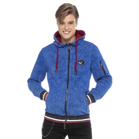 CIPO&BAXX DIVATOS FÉRFI PULÓVER CL418 SAXEBLUE CIPO&BAXX DIVATOS FÉRFI PULÓVER CL418 SAXEBLUE