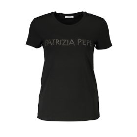 PATRIZIA PEPE NŐI RÖVID UJJÚ PÓLÓ, FEKETE