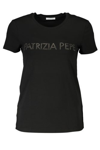 PATRIZIA PEPE NŐI RÖVID UJJÚ PÓLÓ, FEKETE