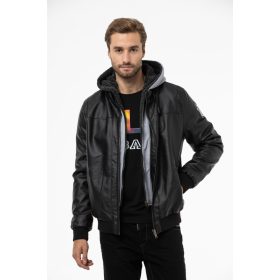 CIPO & BAXX FÉRFI MŰBŐR KABÁT CM214 BLACK