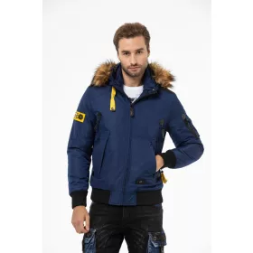 CIPO & BAXX DIVATOS FÉRFI TÉLIKABÁT CM220 BLUE