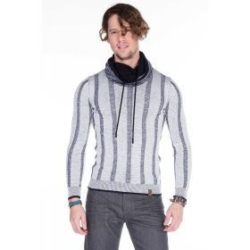 CIPO & BAXX DIVATOS FEHÉR KÖTÖTT PULÓVER CP143 WHITE