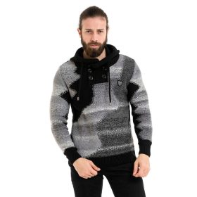 CIPO&BAXX DIVATOS FÉRFI KÖTÖTT PULÓVER FEKETE CIPO&BAXX DIVATOS FÉRFI KÖTÖTT PULÓVER FEKETE