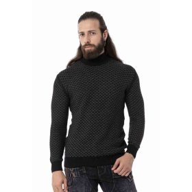 CIPO&BAXX FÉRFI KÖTÖTT PULÓVER CP274 BLACK CIPO&BAXX FÉRFI KÖTÖTT PULÓVER CP274 BLACK