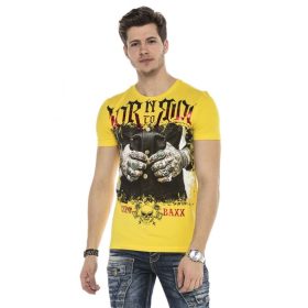 CIPO & BAXX DIVATOS FÉRFI PÓLÓ CT542 YELLOW