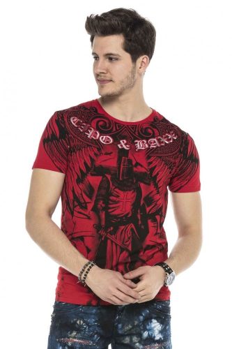CIPO & BAXX DIVATOS FÉRFI PÓLÓ CT568 RED