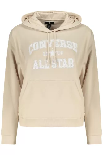 Converse női cipzáras kapucnis pulóver bézs színben