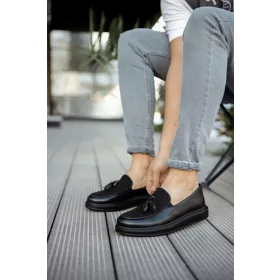 Chekich 002.03 férfi loafer cipő fekete