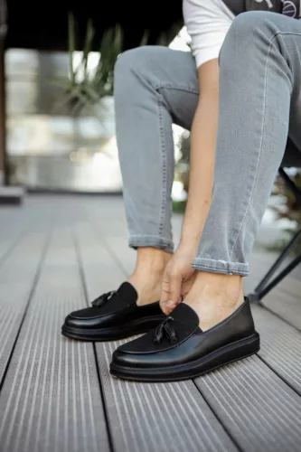 Chekich 002.03 férfi loafer cipő fekete