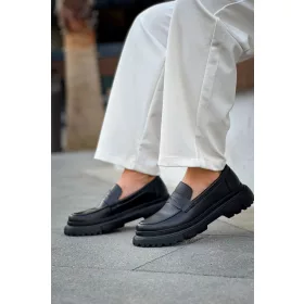 Chekich 2417.01 férfi loafer cipő fekete