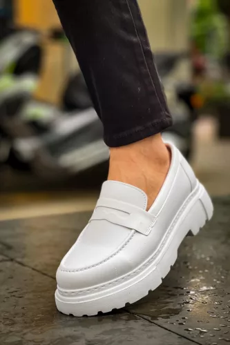 Chekich 2417.03 férfi loafer cipő fehér